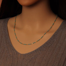 Load image into Gallery viewer, Hand Made Enamel Thin Long Link Necklace/ Chain, LX511