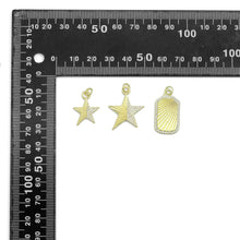 Load image into Gallery viewer, Clear CZ Radical Line Star Dogtag Rectangle Charm Pendant,Sku#LK1255