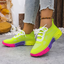 Load image into Gallery viewer, Women's Breathable Mesh Casual Flats - Lightweight Round Toe Lace-Up Shoes