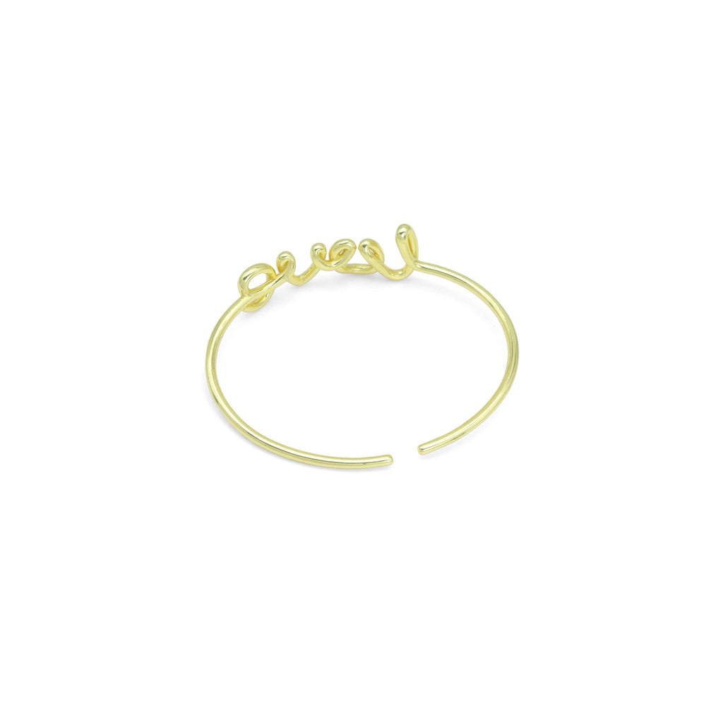 Silver Gold Love Adjustable Bracelet, Sku#A445