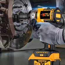 Load image into Gallery viewer, 21V Cordless Brushless Impact Wrench Drill Kit – Lithium Drill + Battery x1, 4000mAh Battery, Toolbox &amp; Accessories