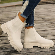 Load image into Gallery viewer, Women's Chunky Heel Martin Ankle Boots – Round Toe Slip-On Block Heel Booties