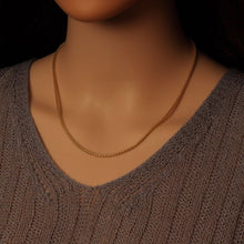 Load image into Gallery viewer, Silver Gold Thin Box Chain Adjustable Necklace, Sku#A302
