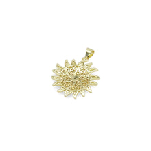 Load image into Gallery viewer, Clear CZ Filigree Flower Sun Charm, Sku#LX370