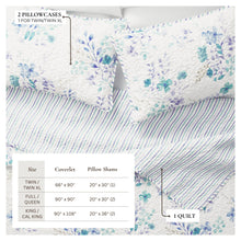 Load image into Gallery viewer, April Morning Floral Quilt Set