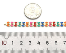 Load image into Gallery viewer, Colorful Gold Arrow Enamel Chain by yard/Necklace,sku#HX03