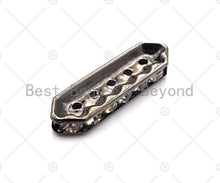 Load image into Gallery viewer, 10pc Rhinestone Jewerly Separator Bar with 3 holes, Sku#C112