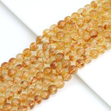 Load image into Gallery viewer, Genuine Citrine Round Smooth Beads, Sku#U2029