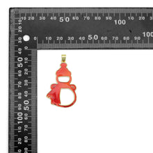 Load image into Gallery viewer, Red Enamel Christmas Snowman Charm Pendant,Sku#LK1211