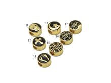 Load image into Gallery viewer, Black Enamel Spacer Beads, Sku#LK578