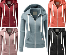 Load image into Gallery viewer, Womens Casual Sporty Cardigan With Zipper Hooded Sweatshirt