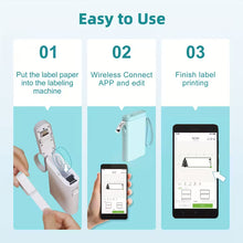 Load image into Gallery viewer, P21 Wireless Thermal Label Maker – Portable USB Printer with Paper Roll, Rechargeable &amp; Ink-Free