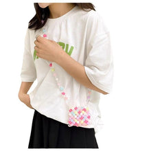 Load image into Gallery viewer, Beaded Pearl Crossbody Bag - Handmade Heart Tote Handbag for Women