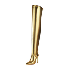 Load image into Gallery viewer, Women's Stiletto Dance Boots – Pointed Toe Ultra High Heel Side Zipper Riding Boots