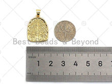 Load image into Gallery viewer, Dainty Gold Silver Life Tree Charms, Dainty Medallion Charms, Gold Silver Pendant, Medallion Necklace Charms, 17x23mm, Sku#L333