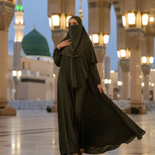 Load image into Gallery viewer, Abaya With Niqab and Khimar | Satin Niqab Khimar and Abaya (MK024)