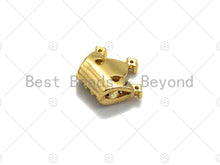 Load image into Gallery viewer, CZ Micro Pave Gold Spacer Crown Beads, Gold Crown Charm,  Crown Beads, Jewelry Findings, 15mm, sku#LK45