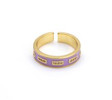 Load image into Gallery viewer, Colorful Enamel CZ Line Medium Band/Stacked Ring
