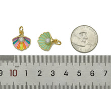 Load image into Gallery viewer, Pearl On Enamel Shell Pendant, Sku#F1462