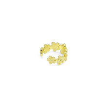 Load image into Gallery viewer, String Flower Shape Gold Silver Adjustable Ring, Sku#A197