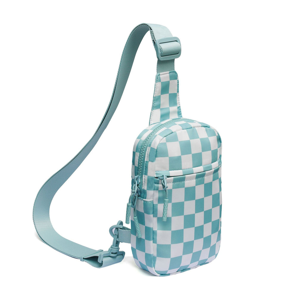 Waterproof Plaid Crossbody Bag - Lightweight Travel Sling Bag for Women & Men