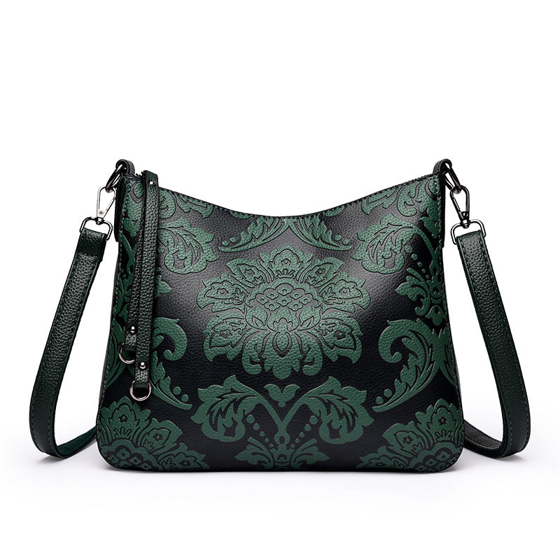 Women's PU Leather Crossbody Messenger Bag - Multi-Compartment Shoulder Bag