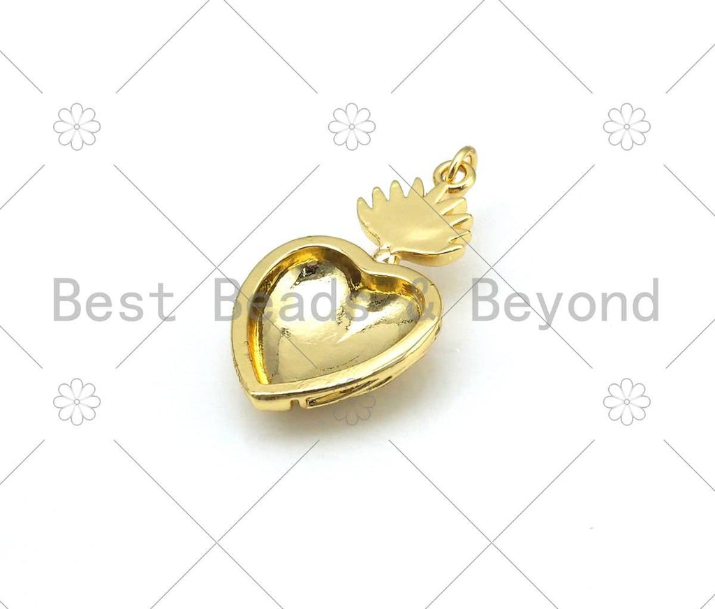 Gold Filled Fancy Heart Pendant/Charm, Heart Pendant, Madeline jewelry, 18x31mm,Sku#L609