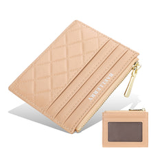 Load image into Gallery viewer, Slim Zippered ID Card Holder - PU Leather Driver's License Wallet with RFID Protection
