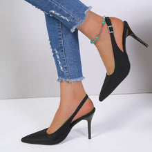 Load image into Gallery viewer, Women's Pointed Toe Buckle Stiletto Sandals | PU Upper Open-Toe High Heels
