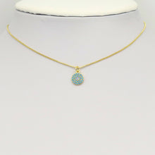 Load image into Gallery viewer, Cute Turquoise CZ Evil Eye Charm, Sku#A190