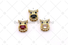 Load image into Gallery viewer, CZ Micro Pave Night Owl Pendant, Sku#LK535