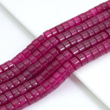 Load image into Gallery viewer, 6x10mm Red Jade Wheel Shape Smooth Beads, Sku#U2234