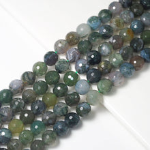 Load image into Gallery viewer, Genuine Moss Agate Round Faceted Beads, Sku#U1749