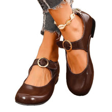 Load image into Gallery viewer, Women's Patent Leather Low Heel Pumps - Classic Round Toe Slip-On Shoes