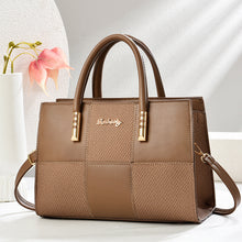 Load image into Gallery viewer, Women's Large Capacity Patchwork Tote Bag - Stylish Color Block Shoulder Handbag