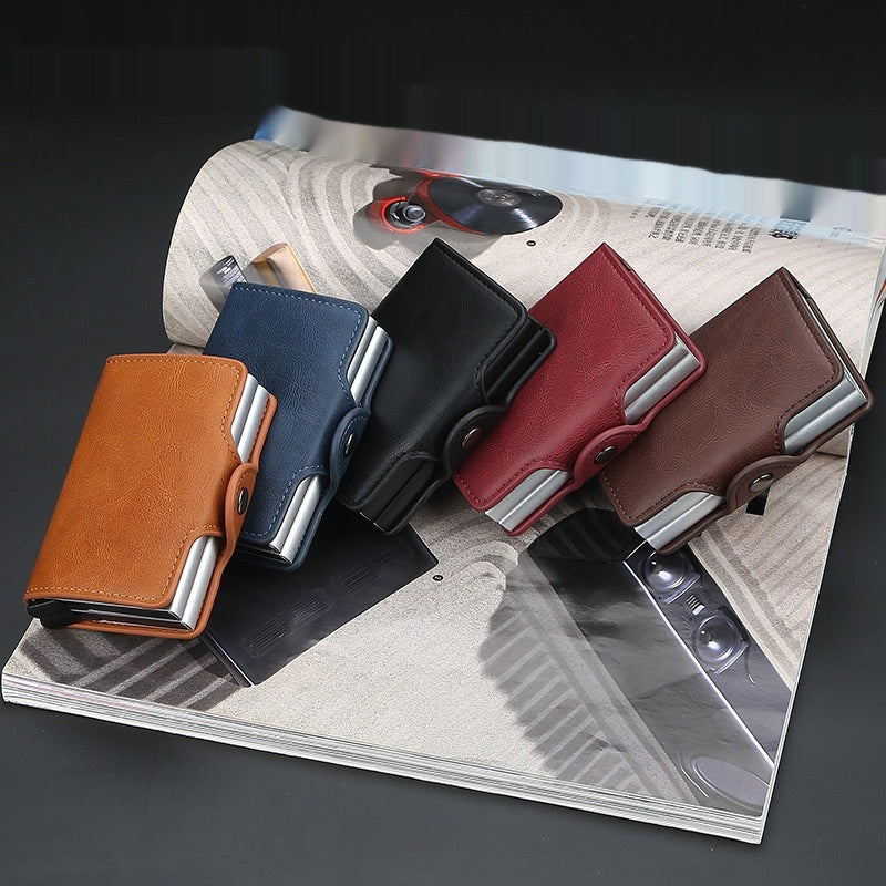 Double-Layer RFID Blocking Card Holder – Anti-Magnetic & Anti-Theft Slim Wallet