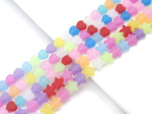 Load image into Gallery viewer, Colorful Heart and Five Point Star Resin Beads, 10mm, Sku#U1473