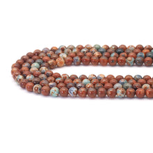 Load image into Gallery viewer, Red Blue Agate Round Smooth Beads, Sku#U1724c