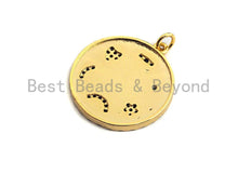 Load image into Gallery viewer, Pave CZ  Enamel Moon Star Heart Eye Rainbow Pendant, F935