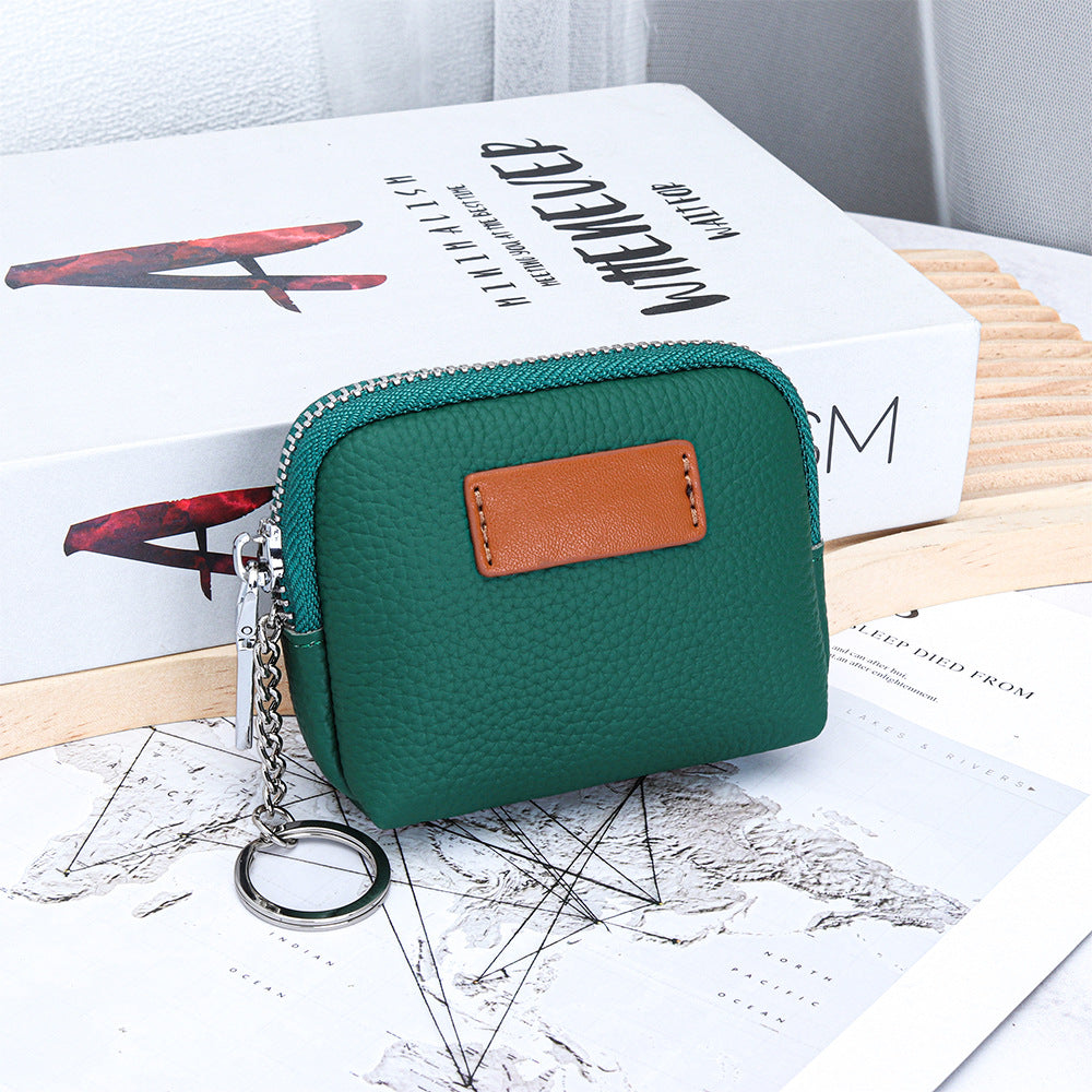 Mini Genuine Leather Wallet for Women – Slim Compact Bifold Card Holder