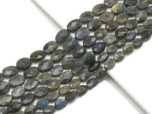 Load image into Gallery viewer, Natural Quality Faceted Oval Labradorite Beads, Sku#HY09