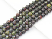 Load image into Gallery viewer, Genuine Dragon Blood Stone Round Smooth Beads, Sku#1426