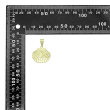 Load image into Gallery viewer, CZ Gold Starfish On Shell Charm Pendant, Sku#LK1159