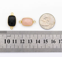 Load image into Gallery viewer, Gold Rectangle Gemstone Charm, Sku#LY22C