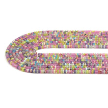 Load image into Gallery viewer, 2x4mm Rondelle Smooth Colorful Agate beads, Sku#U1952c