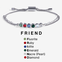 Load image into Gallery viewer, Friend Hidden Message Acrostic Bolo Bracelet