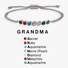 Load image into Gallery viewer, Grandma Hidden Message Acrostic Bolo Bracelet