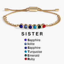 Load image into Gallery viewer, Sister Hidden Message Acrostic Bolo Bracelet