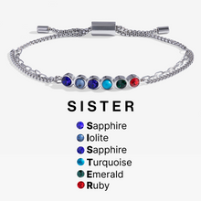 Load image into Gallery viewer, Sister Hidden Message Acrostic Bolo Bracelet