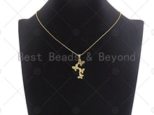 Load image into Gallery viewer, 18K Gold Colorful Micro Pave Butterfly Pendant, Butterfly Charm, Dainty Butterfly Charm, 20x34mm, Sku#LK19